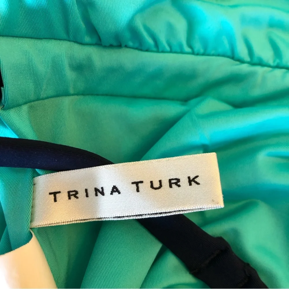 NEW Trina Turk Midnight Paradise V Plunge Swimsuit Sz 10 One Piece Stunning NWOT